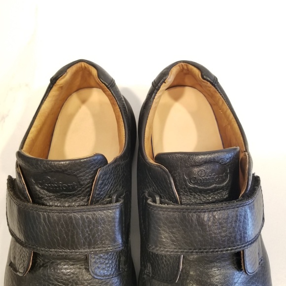 Dr. Comfort Will X-Depth Mens Therapeutic Monk Strap Casual Shoes Black Leather